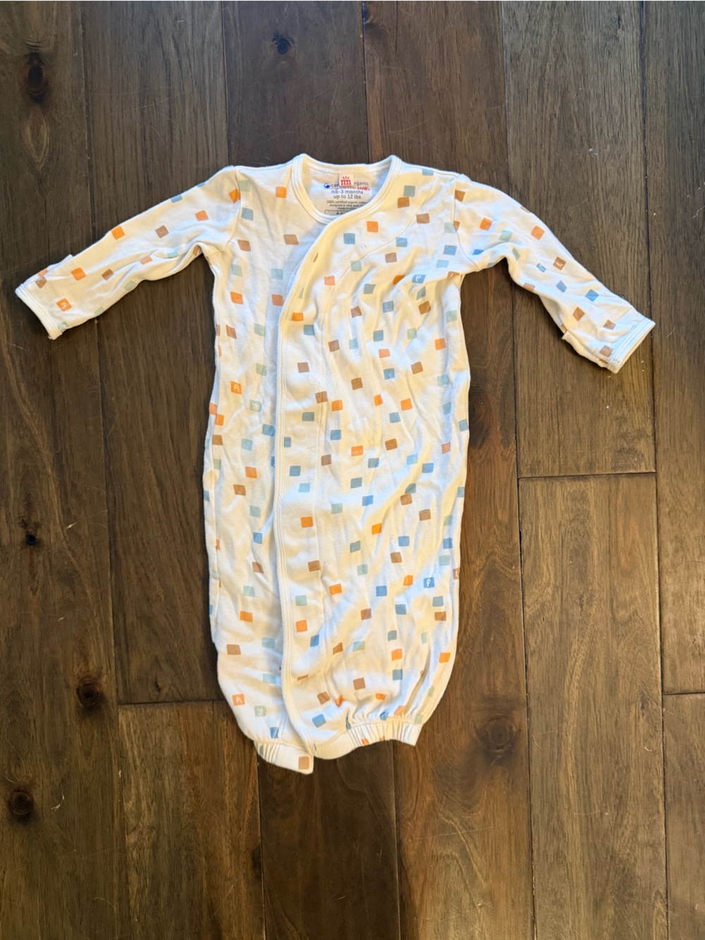 Magnetic Me Cream Sleep Sack with Colorful Squares